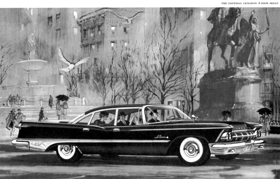 1959 Chrysler Imperial Black & White Brochure Page 8